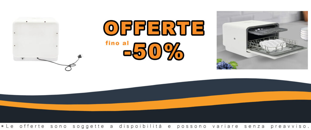 Lavastoviglie da tavolo 1100 W con serbatoio da 6 litri, asciugatura ad aria calda, senza installazione