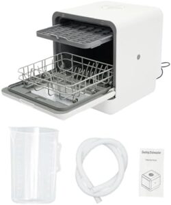 SABUIDDS Lavastoviglie Piccola 4 Programmi, compatta e versatile, ideale per ufficio, campeggio e spazi piccoli