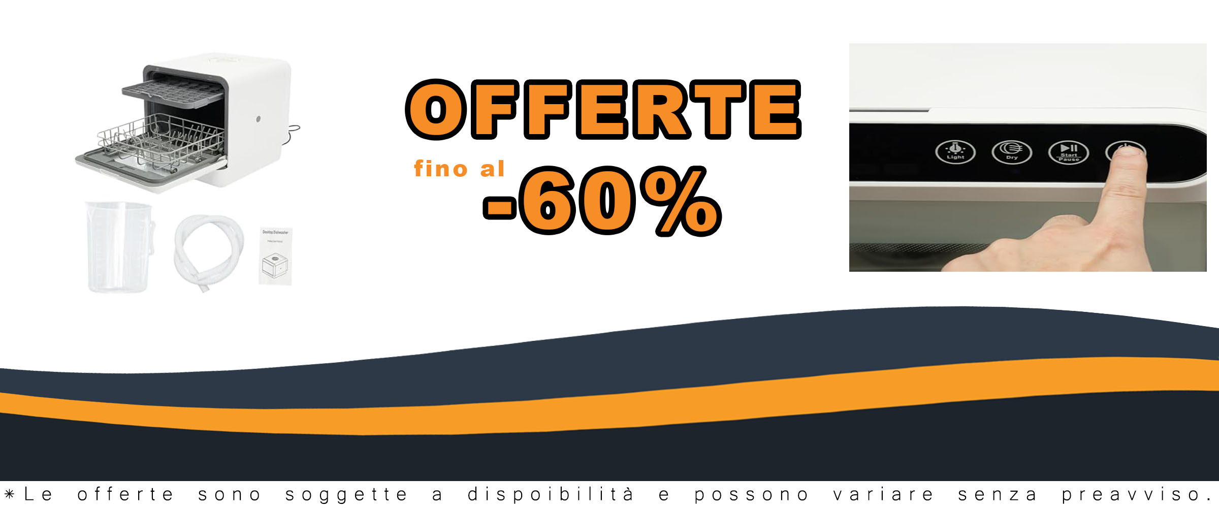 SABUIDDS Lavastoviglie Piccola 4 Programmi, compatta e versatile, ideale per ufficio, campeggio e spazi piccoli