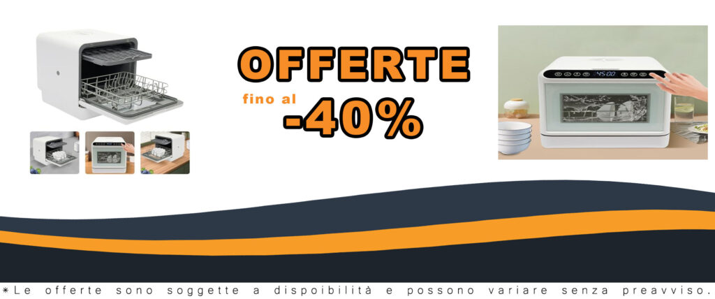 Ecoggeder Mini lavastoviglie bianca, compatta e ideale per appartamenti e campeggi