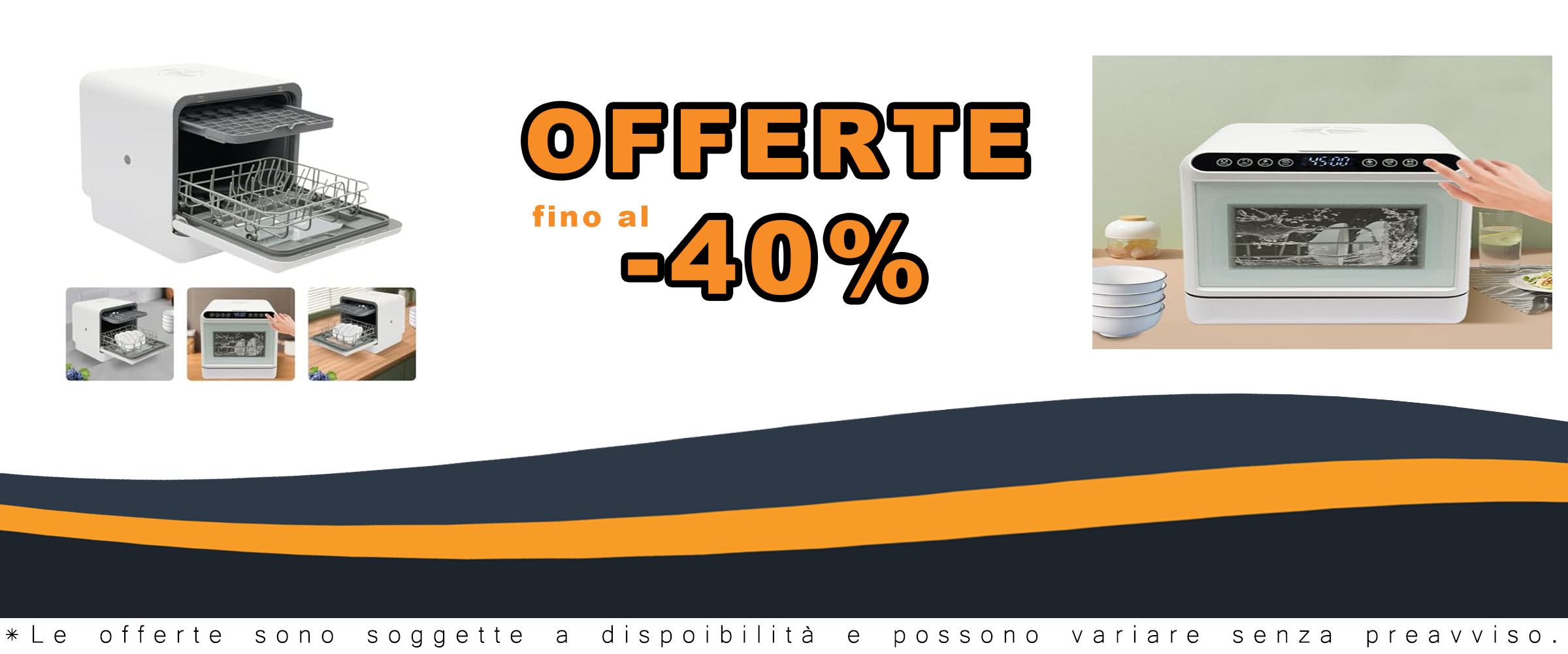 Ecoggeder Mini lavastoviglie bianca, compatta e ideale per appartamenti e campeggi