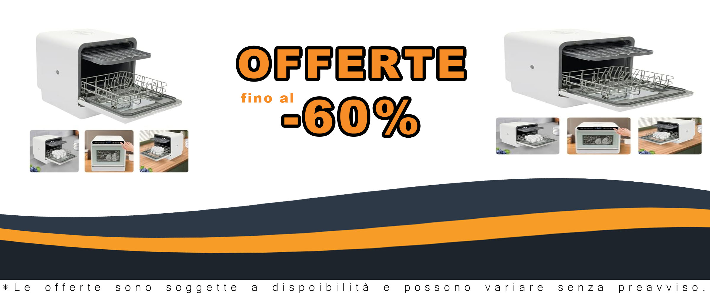 Lavastoviglie da tavolo portatile con 1100 W di potenza, 4 modalità di lavaggio e serbatoio da 6 litri, ideale per famiglie fino a 6 persone.