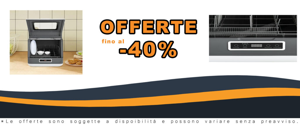 Mini lavastoviglie 800W bianca, compatta e perfetta per piccoli appartamenti, dormitori e camper