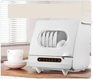 Lavastoviglie Piccola Da Tavolo Domestica, design compatto, disinfezione automatica e asciugatura rapida, perfetta per piccole famiglie.