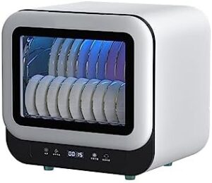Lavastoviglie armadio compatta per disinfezione e asciugatura rapida di stoviglie, tazze e bottiglie, con tecnologia UV