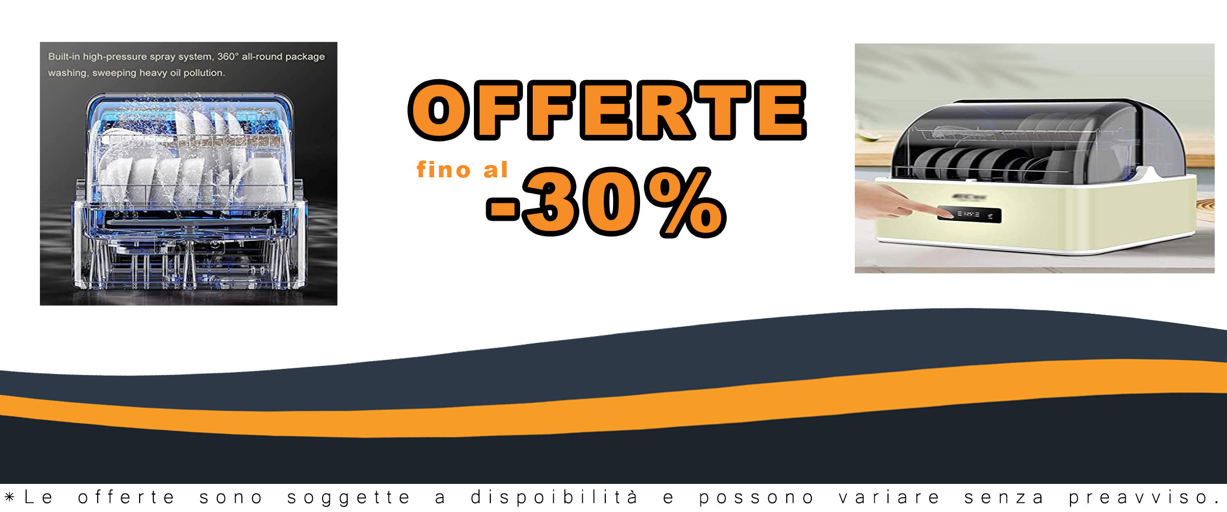 Lavastoviglie da Tavolo Home Smart, design in acciaio inossidabile, 6 modalità di pulizia, serbatoio 6L