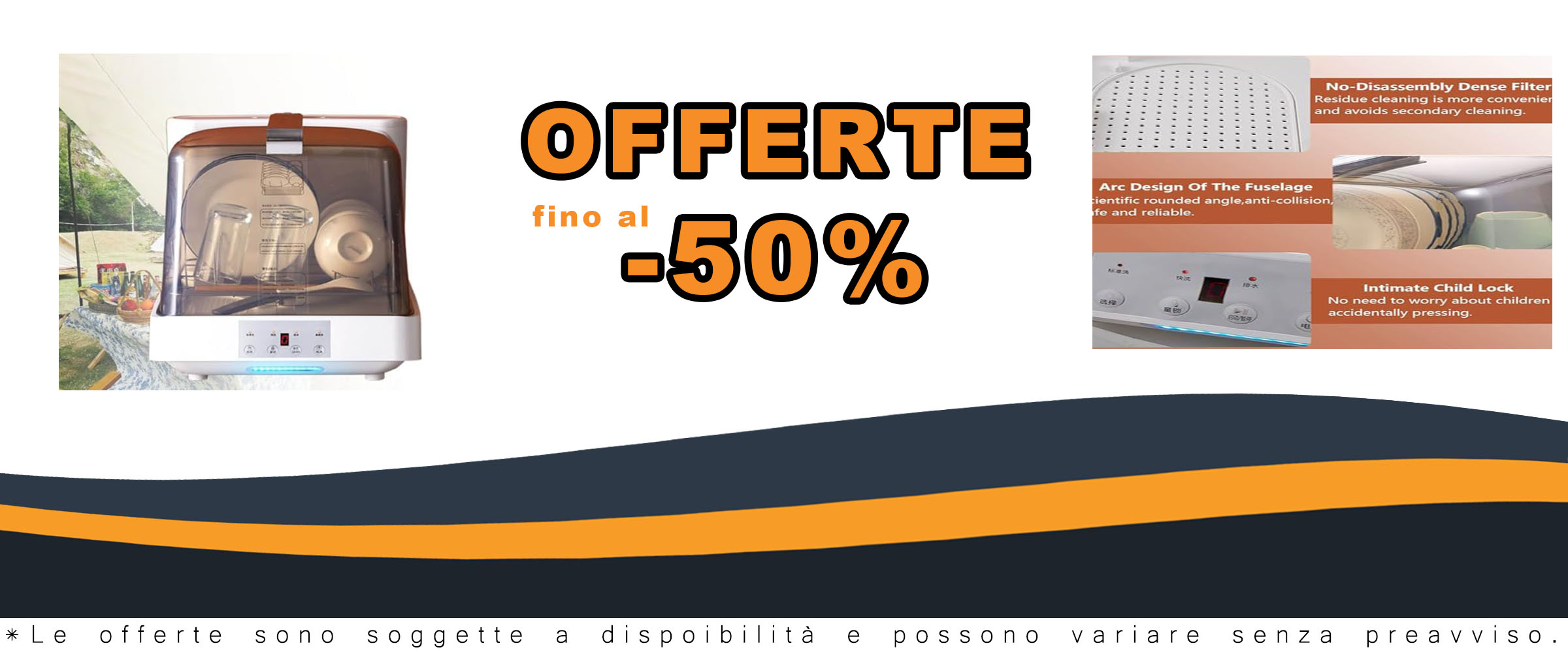 Lavastoviglie MhWrghts con serbatoio da 6 litri, ideale per appartamenti e camper