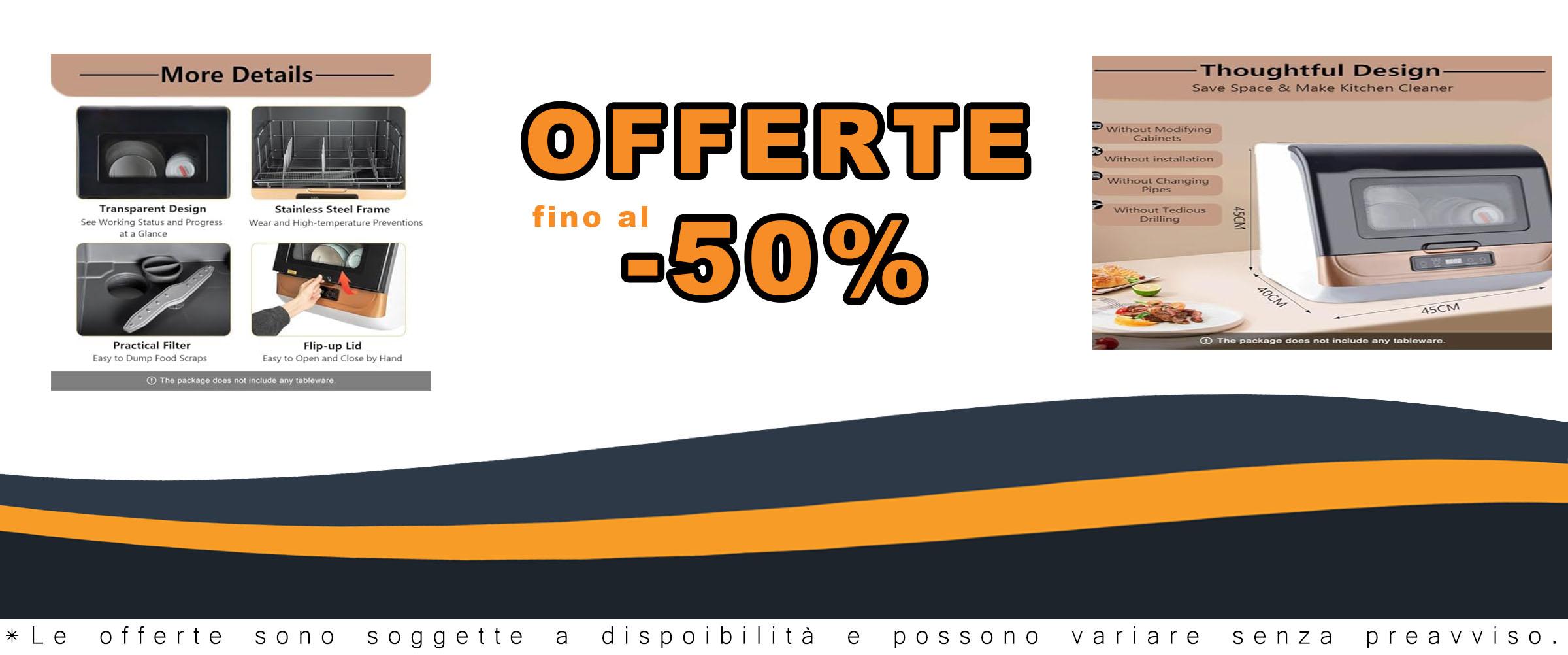 MhWrughts Lavastoviglie da banco in azione, con spruzzo rotante a 360° e funzione di disinfezione.