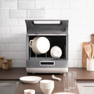 MhWrughts Lavastoviglie da Tavolo Senza Installazione, compatta, perfetta per piccoli spazi