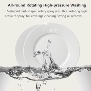 MhWrughts Lavastoviglie da Tavolo Senza Installazione, compatta, perfetta per piccoli spazi