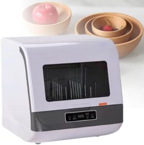 MhWrghts Lavatrice per Piatti da banco, perfetta per piccole cucine o campeggi, con risparmio idrico e pulizia profonda.  