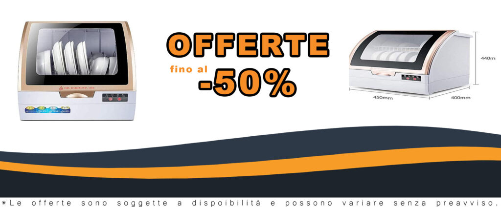 Mini lavastoviglie portatile, ideale per cucine con spazi ridotti e perfetta per lavare fino a 4 coperti per ciclo
