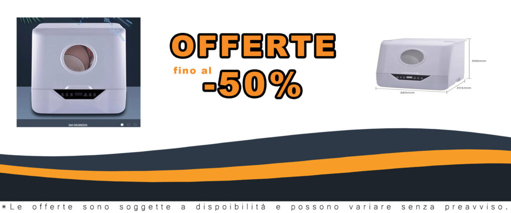 Lavastoviglie Linmeas-753 da Tavolo Industriale in acciaio inox, ideale per appartamenti e camper.