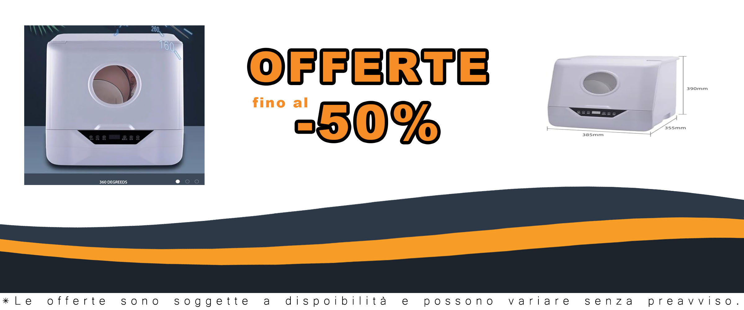 Lavastoviglie Linmeas-753 da Tavolo Industriale in acciaio inox, ideale per appartamenti e camper.