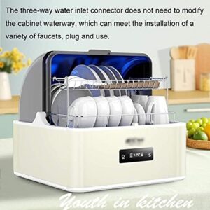 Lavastoviglie Smart Home in acciaio inox con armadietto per disinfezione e serbatoio da 6 litri