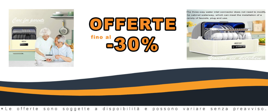 Lavastoviglie Smart Home in acciaio inox con armadietto per disinfezione e serbatoio da 6 litri