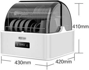 Smart Home lavastoviglie da tavolo con armadietto per disinfezione, serbatoio da 6 litri e 6 modalità di pulizia, in acciaio inox.