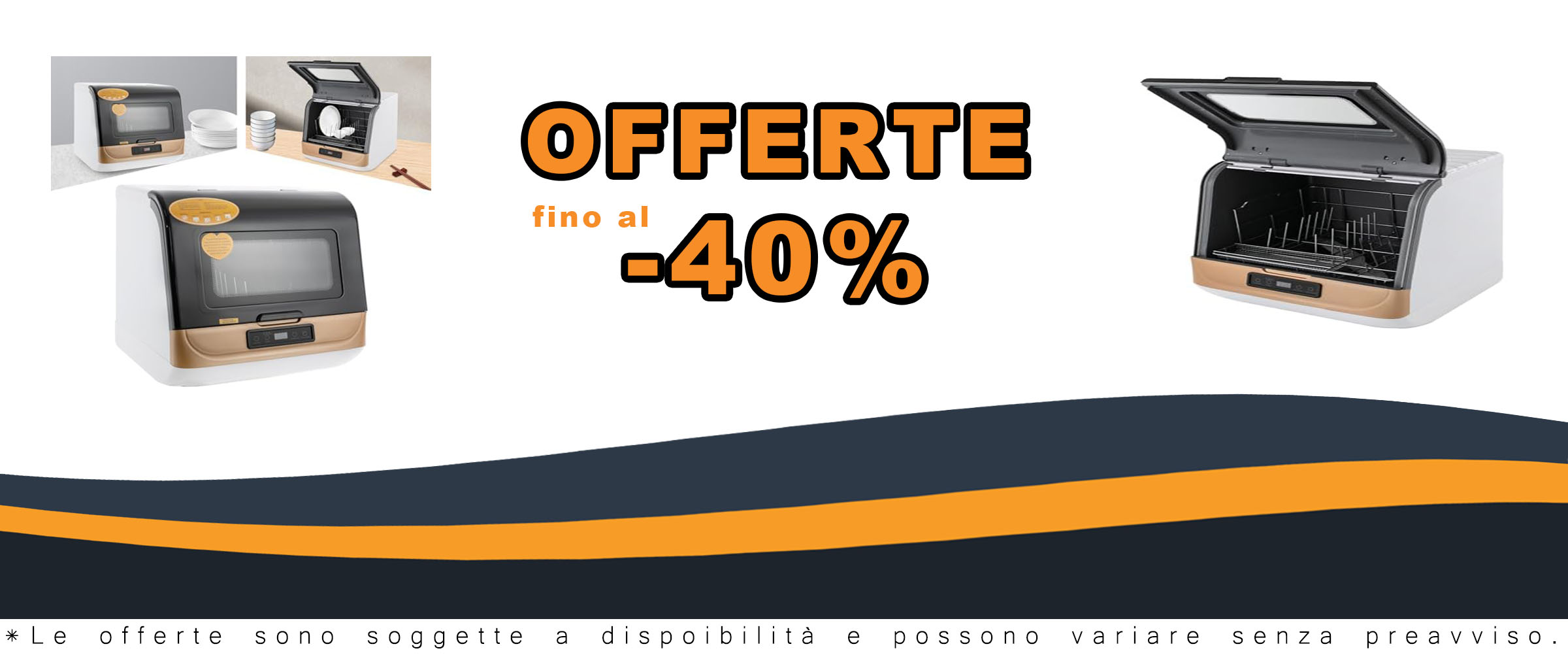 Mini lavastoviglie portatile in oro, ideale per appartamenti e dormitori, con controllo touch per un uso facile e intuitivo