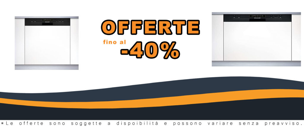 Lavastoviglie Brandt 60cm 14 coperti, 44db, integrabile con archetto BDB424LB.