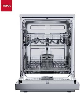 Lavastoviglie Teka DFS 26650 SS in acciaio inossidabile, senza installazione, con 6 programmi di lavaggio e funzione Whisper