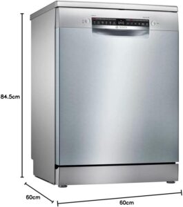 Lavastoviglie Bosch Elettrodomestici SMS4HVI33E Serie 4, 60 cm, color inox, vista frontale