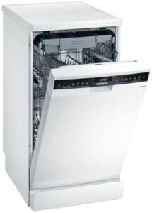 Siemens lavastoviglie 45cm 10 coperti 45db SR23HW65ME, design compatto e silenzioso, perfetta per famiglie di medie dimensioni.