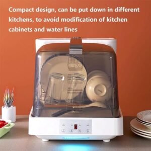 UIHECTA Lavastoviglie da Tavolo per Uso Domestico, Mini Lavastoviglie Automatica Intelligente, compatta con serbatoio acqua da 6L e funzione purificatrice per frutta e verdura.