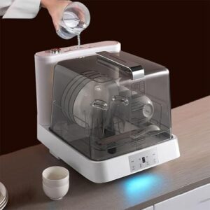 UIHECTA Lavastoviglie da Tavolo per Uso Domestico, Mini Lavastoviglie Automatica Intelligente, compatta con serbatoio acqua da 6L e funzione purificatrice per frutta e verdura.