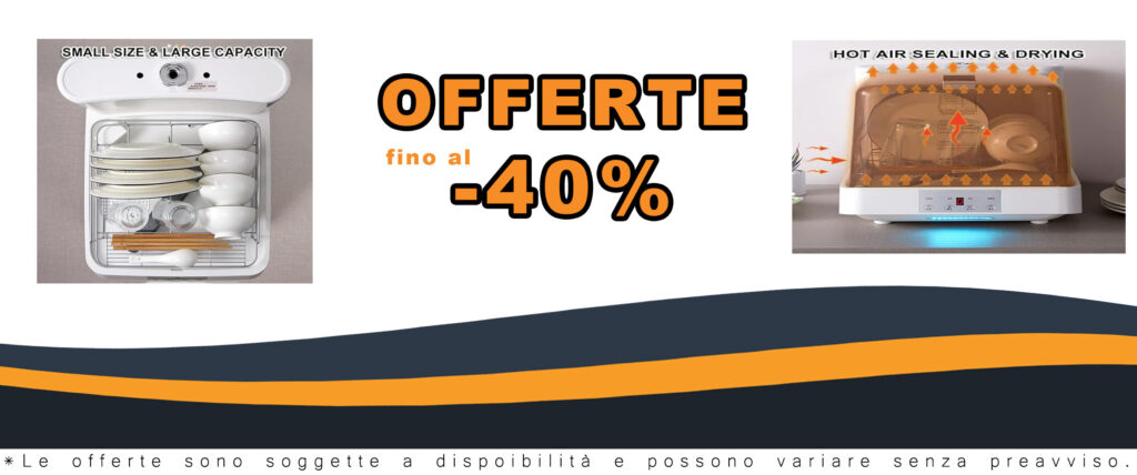 UIHECTA Lavastoviglie Compatta, ideale per appartamenti e campeggi, con serbatoio acqua da 6 litri, programmi di lavaggio e blocco bambini.