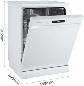 Lavastoviglie Hisense HS622E10W, silenziosa e con filtro autopulente, ideale per 13 coperti, con programma ECO