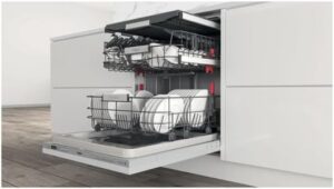 Whirlpool WIO3T126PFE lavastoviglie integrabile in una cucina moderna