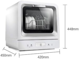 Lavastoviglie intelligente On-Stop da appoggio, compatta, senza installazione, ideale per piccole case e appartamenti.