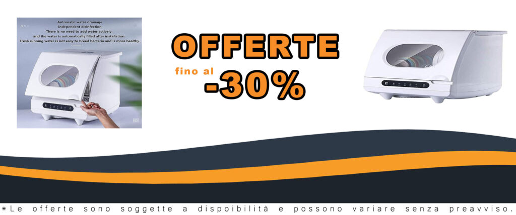 GWWBD Lavastoviglie da Tavolo Automatica Portatile con design in acciaio inox e 6 coperti, ideale per appartamenti e uffici