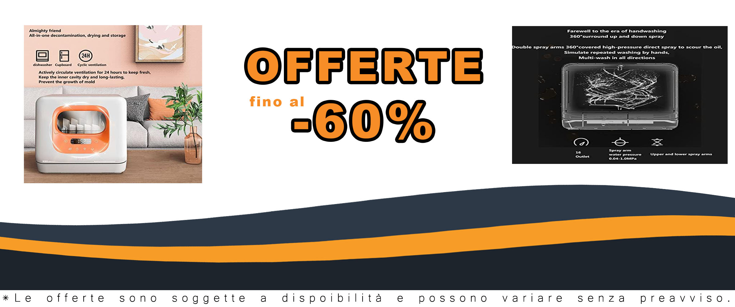 Lavastoviglie da tavolo UV portatile compatta con display a LED, perfetta per frutta, verdura e bicchieri.