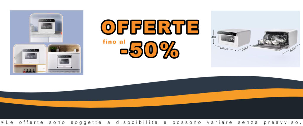 Lavastoviglie Automatica Piccola da Tavolo con funzione di asciugatura rapida e grande capacità, perfetta per spazi ridotti