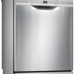 Lavastoviglie Bosch SMS2HMI04E in acciaio anti-impronte, ideale per famiglie, con Home Connect e 14 coperti.