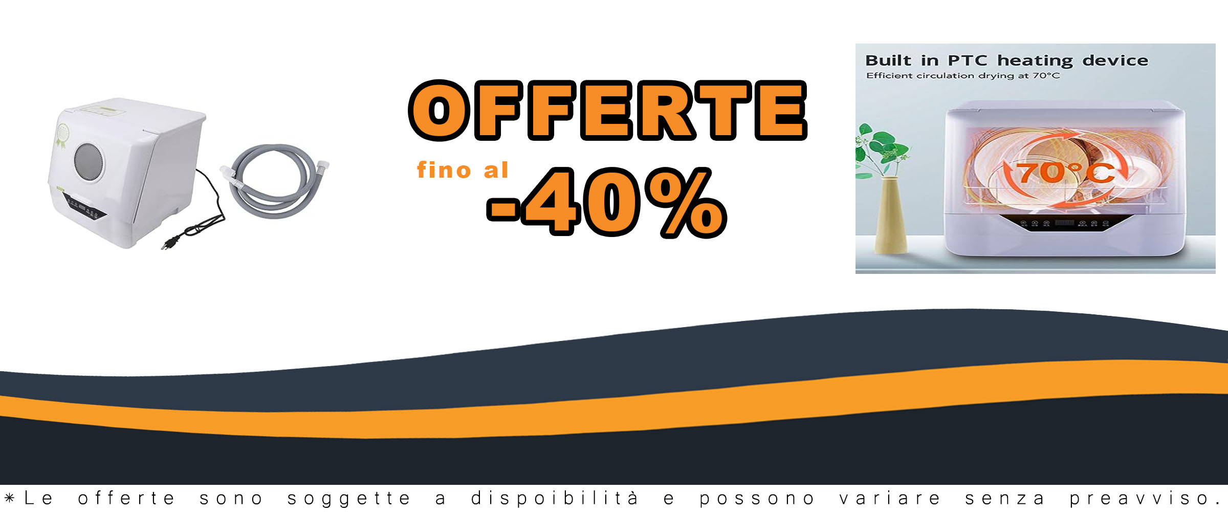 Mini lavastoviglie da tavolo con display LED e controllo touch, ideale per appartamenti, uffici e dormitori.