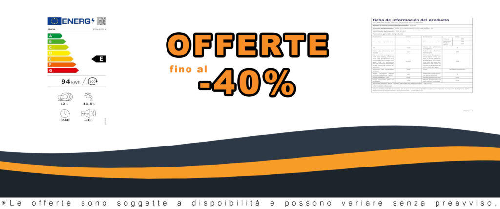 Edesa EDW-6021 WH - Lavastoviglie bianca con 6 programmi e classe energetica E