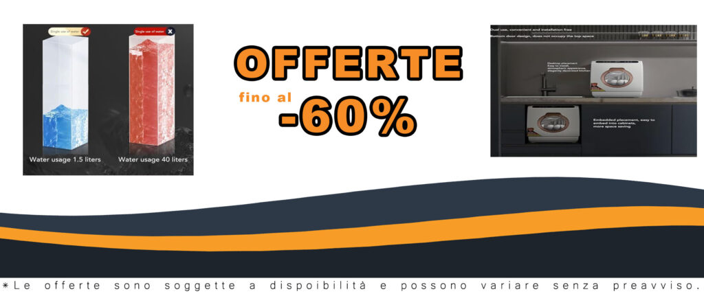Mini Lavastoviglie Portatile, ideale per appartamenti e barche, lavaggio ultra veloce e sicuro