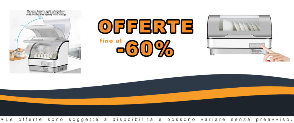 BLUNOA Lavastoviglie UV da Tavolo, con design compatto e tecnologia di disinfezione ultravioletta, ideale per 4-6 persone.