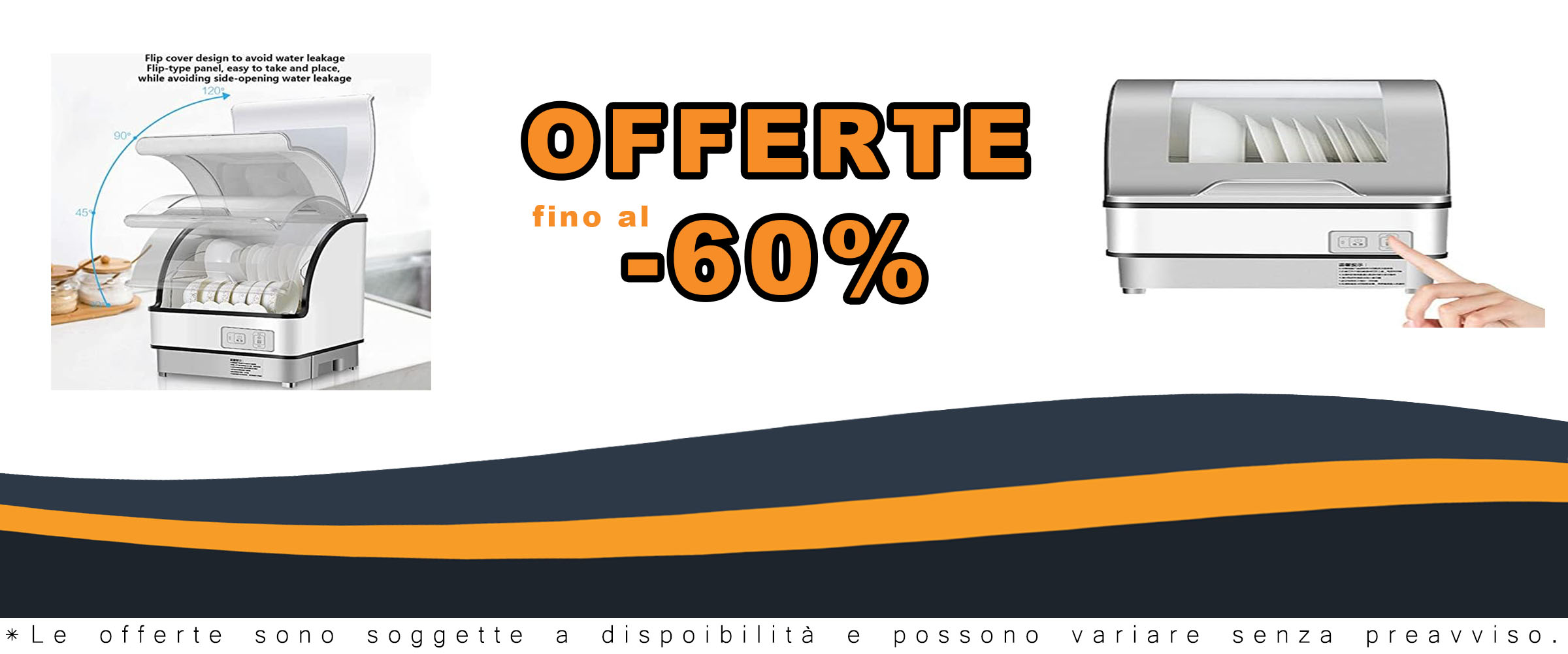 BLUNOA Lavastoviglie UV da Tavolo, con design compatto e tecnologia di disinfezione ultravioletta, ideale per 4-6 persone.