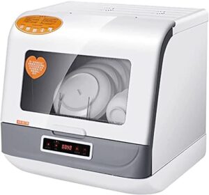 Lavastoviglie da tavolo 1200W con 6 coperti, display LED e risparmio energetico, ideale per piccole famiglie.