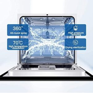 Lavastoviglie da incasso in acciaio inox con 6 programmi e pannello a sfioramento, ideale per cucine moderne.