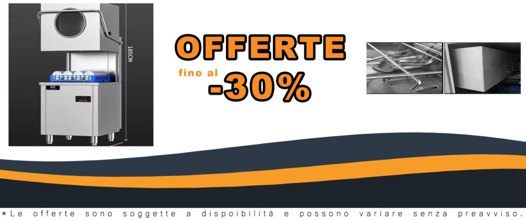 Lavastoviglie commerciale automatica con coperchio, ideale per hotel, ristoranti e mense. Design a pavimento e alta capacità.