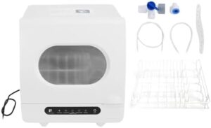 Piccola lavastoviglie da tavolo compatta con asciugatura intelligente, ideale per famiglie fino a 6 persone