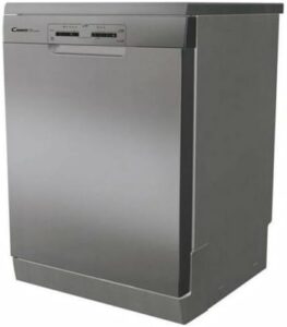 Lavastoviglie CANDY HCF3C7LFX A+++ 13C 47DB WiFi INOX, vista laterale del prodotto in acciaio inox