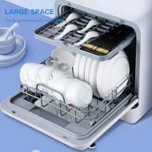Mini lavastoviglie portatile compatta con serbatoio da 5 litri, perfetta per piccole cucine