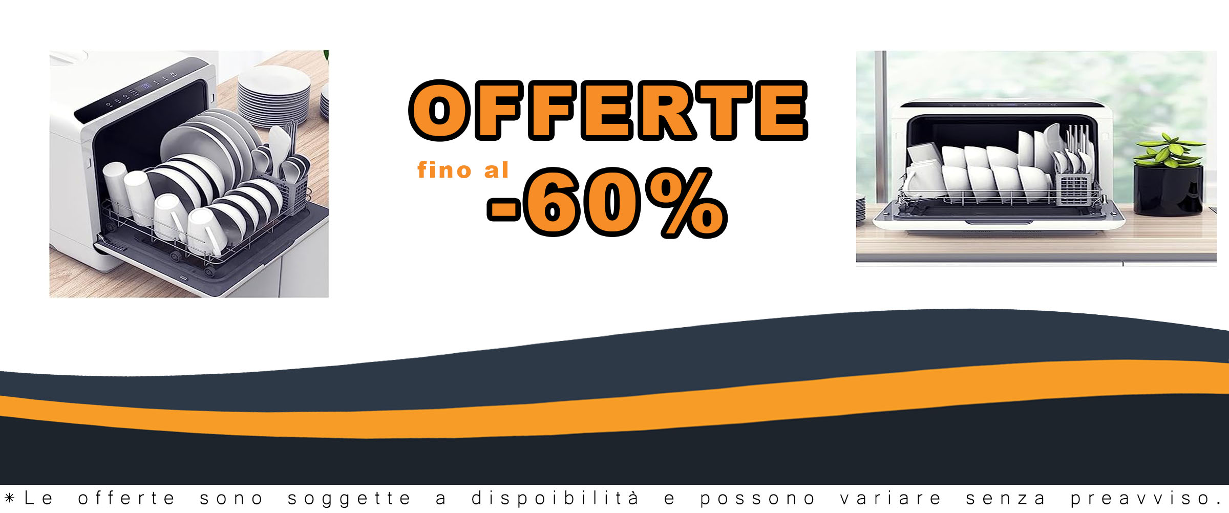Lavastoviglie automatica piccola, perfetta per cucine con poco spazio, che lava, asciuga e spazzola i piatti in modo efficiente.