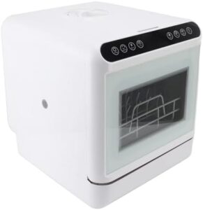 Mini Lavastoviglie Portatile, ideale per spazi piccoli come uffici, con asciugatura fino a 72 ore e modalità multiple.
