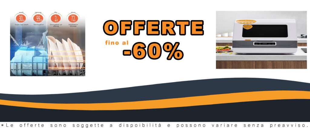 Lavastoviglie da appoggio portatile compatta, perfetta per spazi piccoli e risultati impeccabili, con pulizia profonda a 360° e asciugatura all'aria.